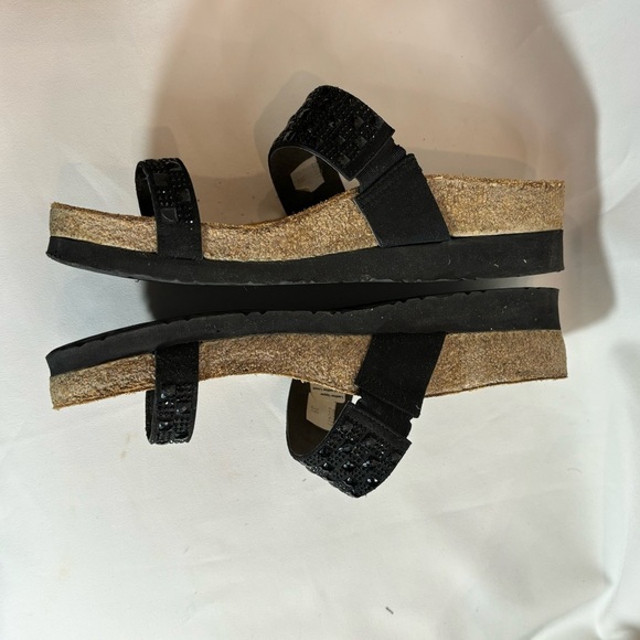 NAOT Sz 39 Nevada Sparkly Toe Loop and Gore Strap Comfort Insole Slip On Sandals - Picture 5 of 8